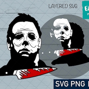 Michael SVG, Cricut svg, Clipart, Layered SVG, Files for Cricut, Cut files, Silhouette, T Shirt svg, Horror movie svg, it svg