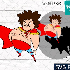 Stripfiguur SVG, Cricut svg, Clipart, Gelaagde SVG, Bestanden voor Cricut, Knipbestanden, Silhouet, T Shirt svg