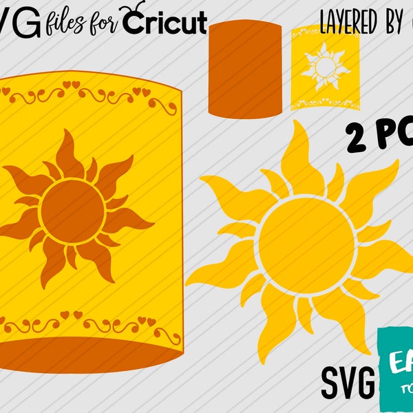 Lanterns and Sun SVG, Cricut svg, Clipart, Layered SVG, Files for Cricut, Cut files, Silhouette, T Shirt svg