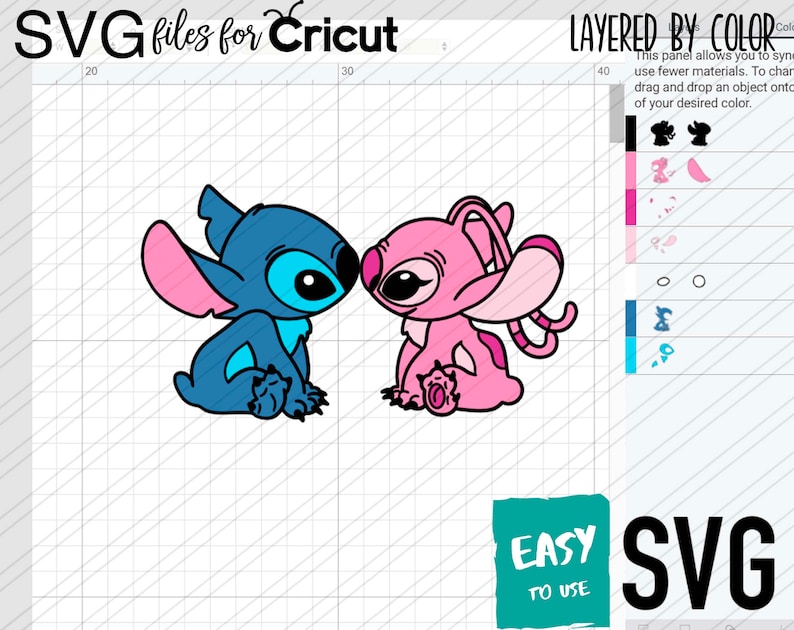 Engel und Charakter lieben Kuss SVG, Cricut SVG, Clipart, Layered SVG, Dateien für Cricut, Cut Dateien, Silhouette, T-Shirt SVG png Bild 2