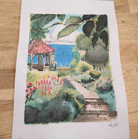 Water Colour Painting Of A Studio Ghibli Scene Etsy