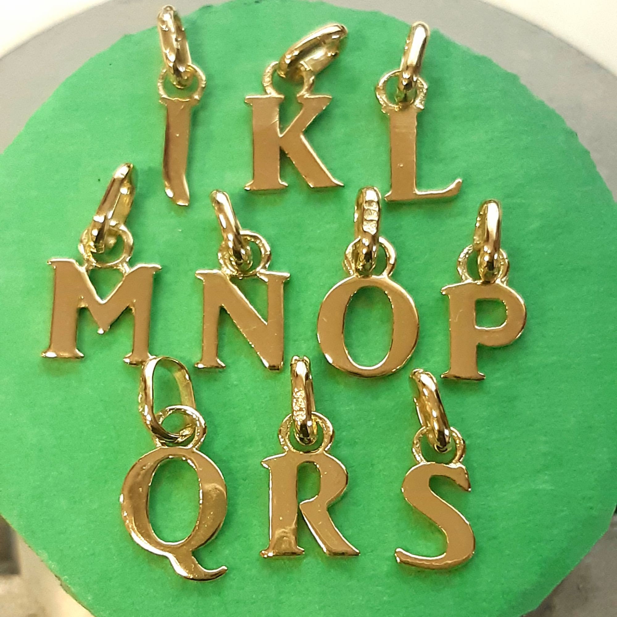 Solid 14K Gold Letter Pendant. Etsy Canada