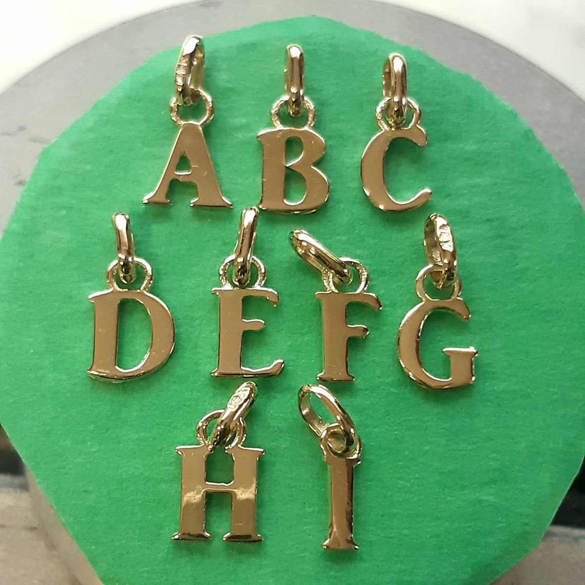 Solid 14K Gold Letter Pendant. Etsy Canada