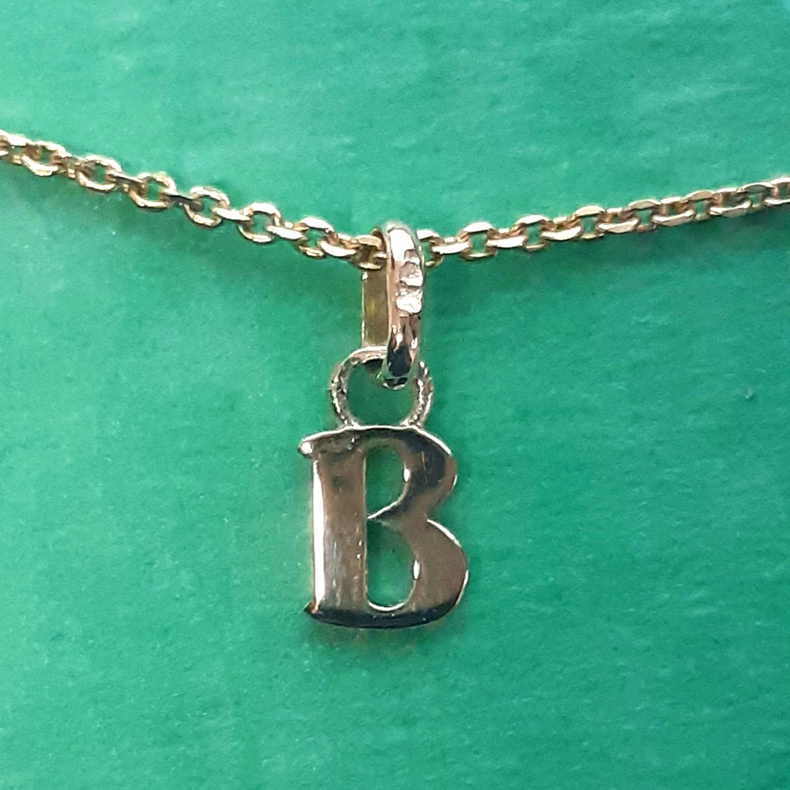 Solid 14K Gold Letter Pendant. Etsy Canada