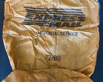 VTG US Postal Service USPS Express Nylon Mail Bag 12-80~17 x 38 in.