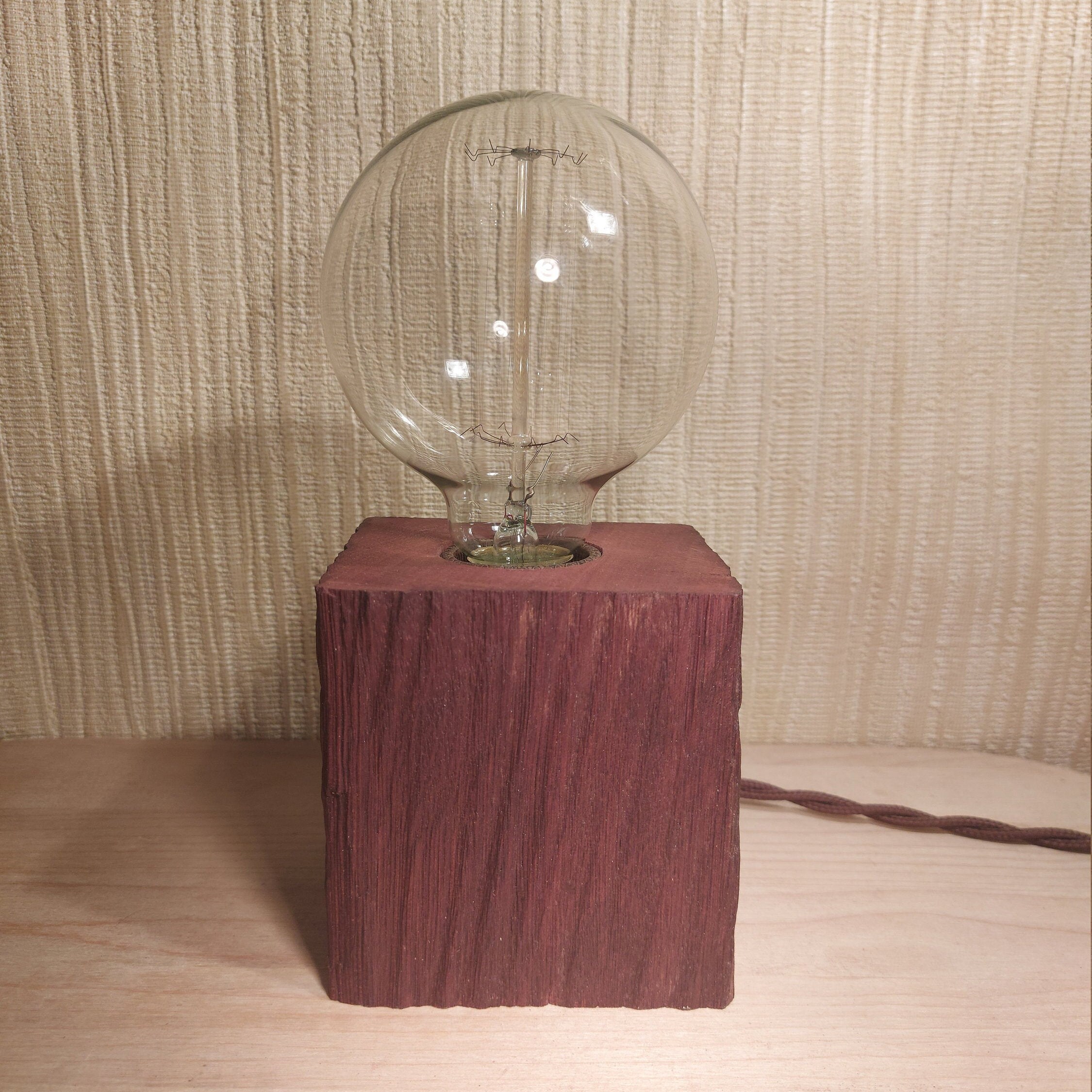 Rustikale Holzlampe Naturholzlampe Einzigartige Holzlampe | Etsy