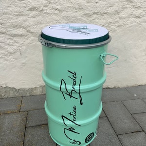 Hocker \\ Fasshocker \\ Fassmöbel \\ Industriesessel \\ Ölfass aus 80l recyceltem Ölfass