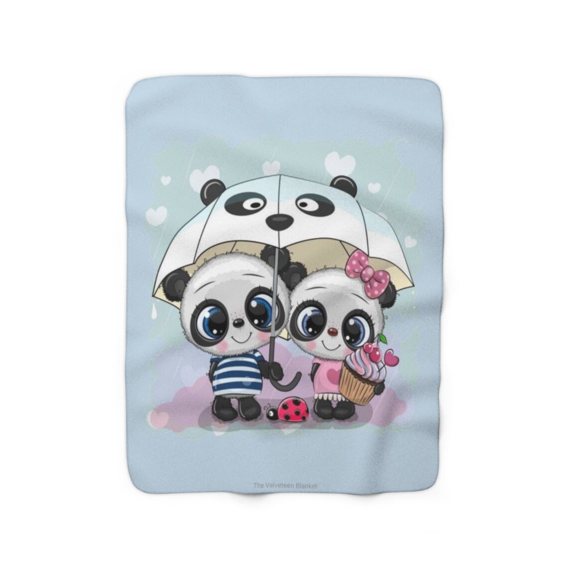 It's Raining Pandas Sherpa Fleece Baby Blanket 2 Sizes Etsy