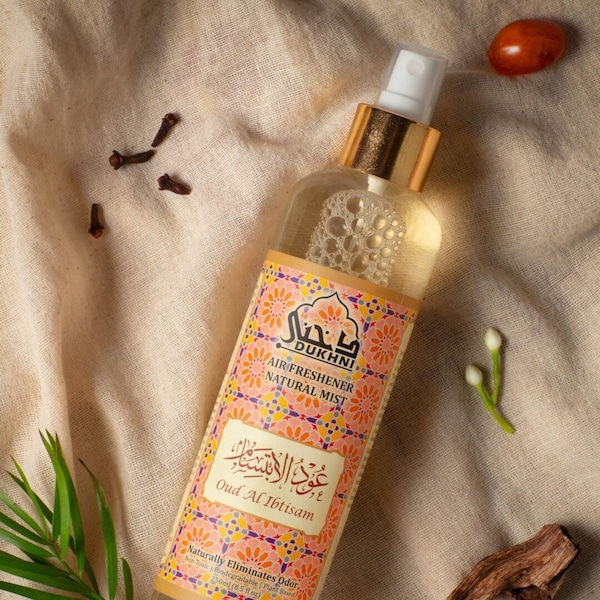 Attar Al Faraash Arabic Natural Mist Spray | Air Freshener,  Room Mist for Bed Linen, Prayer mats | Floral Oud Halal Non Alcoholic Spray