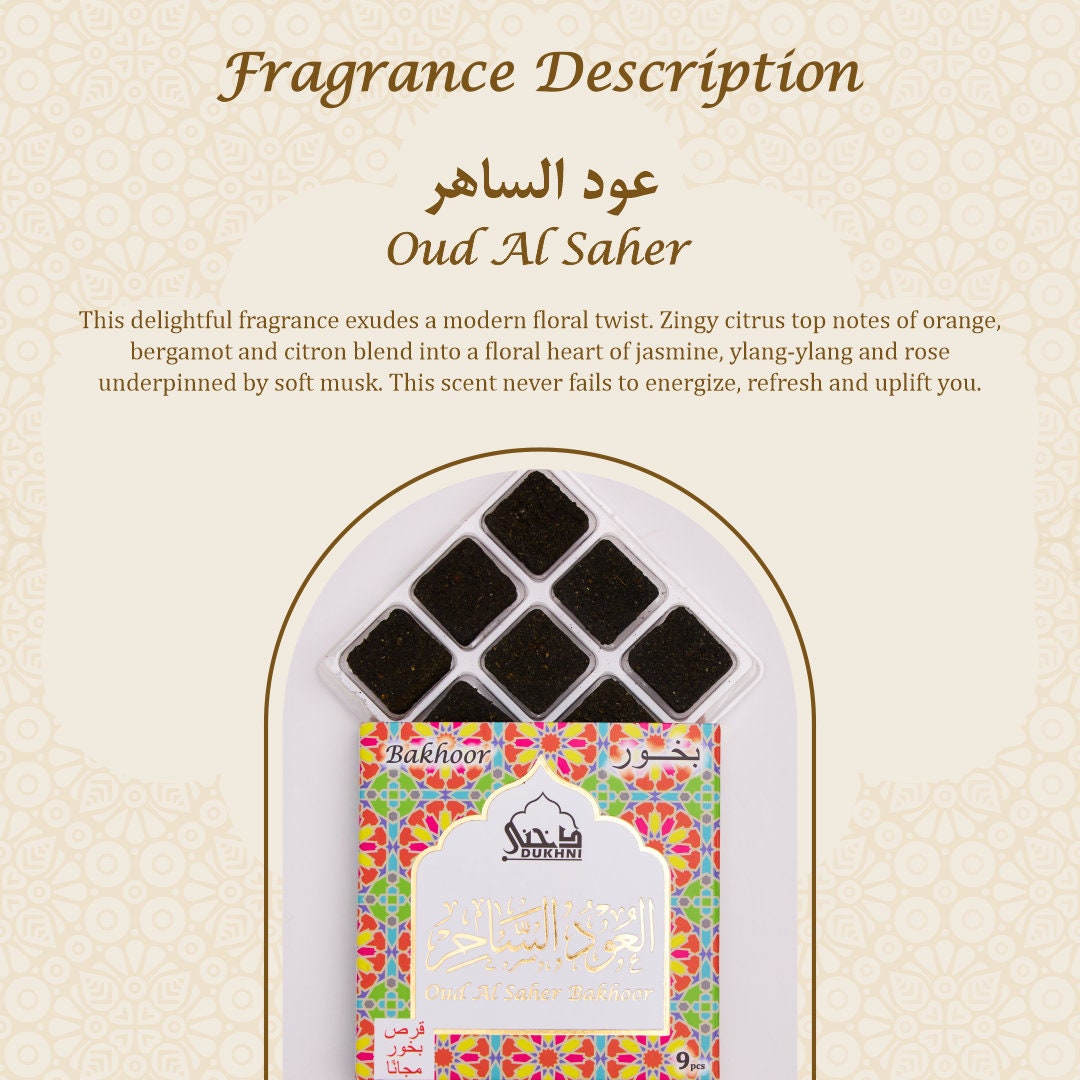 Maamoul Bakhoor Variety Box & Burner by Dukhni | Authentic Arabic Oud  Bakhoor Incense | 10 pcs Bakhoor, 5 Mixed scents