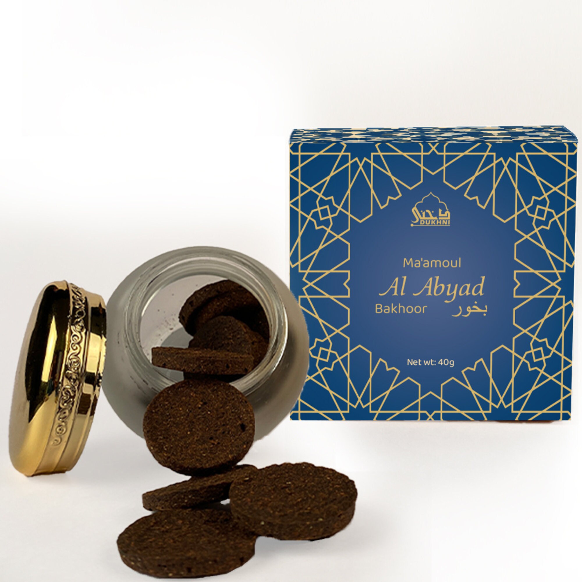 White Oud Abyad Bakhoor, Dukhni Authentic Arabic Incense | Natural