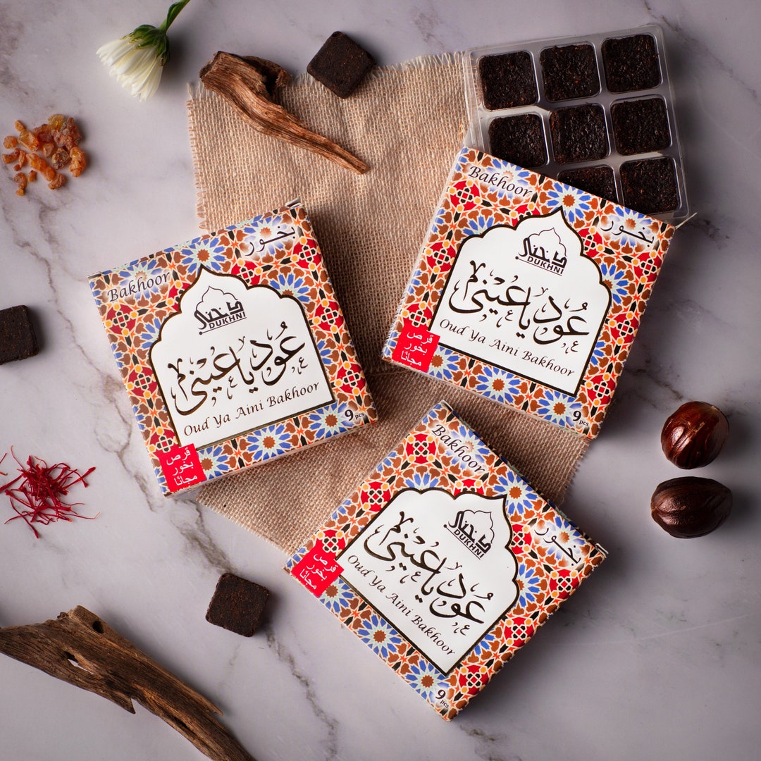 Oud Bakhoor Arabic Incense Natural Amber Oud Blend Handmade, Assorted