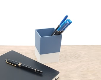 Pencil or Pen Holder - Stylish Desk Accessories - Modern Design in Various Muted Colours - Great for Office or Study Organisation Storage