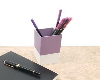 Pencil or Pen Holder - Stylish Desk Accessories - Modern Design in Various Muted Colours - Great for Office or Study Organisation Storage