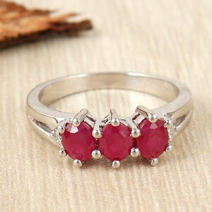 Natural Ruby Gemstone Ring-925 Sterling Silver Jewelry-Oval Cut Gemstone-July Birthstone Ring-Ruby Handmade Jewelry-Anniversary Gift for her