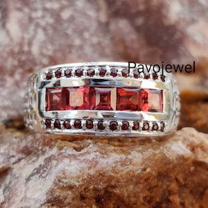 Multi Stones Ring, 925 Sterling Silver Ring, Eternity Band Ring, Healing Stone Jewelry, Handmade Gift, Multi Gemstone Ring, Gift Jewelry