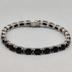 本物のシトリン宝石ブレスレット925スターリングシルバー