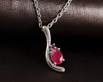 Oval Ethiopian Opal Pendant, 925 Sterling Silver, July Birthstone Necklace
