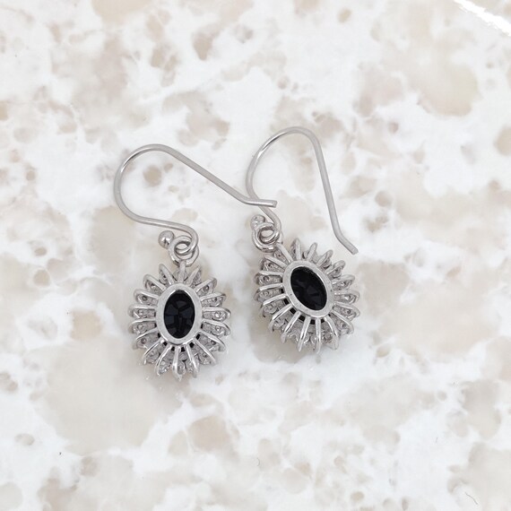Orecchini A Perno In Argento 925 Con Pietra Onice Nero A Forma Di Pera 5x7 Mm - Gioielli Fatti A Mano Dall'India - 5
