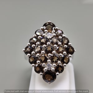 Smoky Quartz Ring / 925 Sterling Silver / Brown Gemstone Ring / Statement Handmade Jewelry / Ring for Women / Elegant Ring / Gift for Her