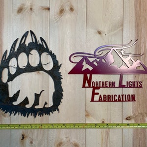 Plasma Cut Artistic Bear Paw