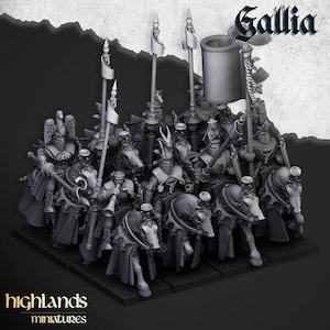 Royal Knights of Gallia Mounted by Highlands Miniatures