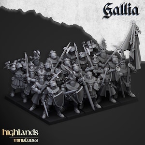 Knights of Gallia on Foot by Highlands Miniatures