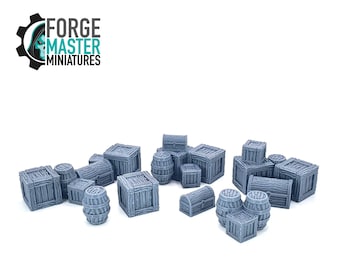 Scatter Terrain - Crates and Barrels by Conquest Creations
