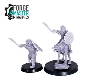 Orc Captain on foot and Mounted on Warg