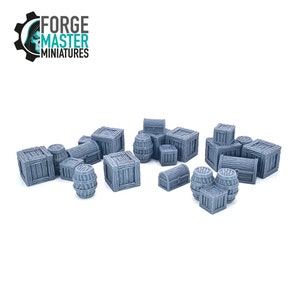 Scatter Terrain - Crates and Barrels by Conquest Creations