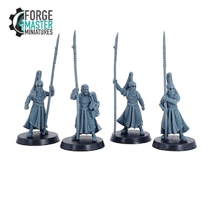Wood Elf Royal Court Guard with Pikes by Medbury Miniatures