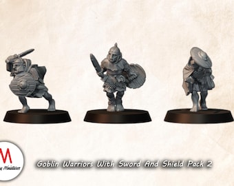 Goblin Warriors with Swords and Shields Set 2