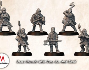 Saxon Huscarls with Dane Axe and Shield