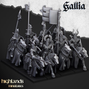 Knights of Gallia Mounted by Highlands Miniatures