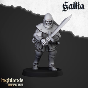 Gallia Men at Arms Champion by Highlands Miniatures