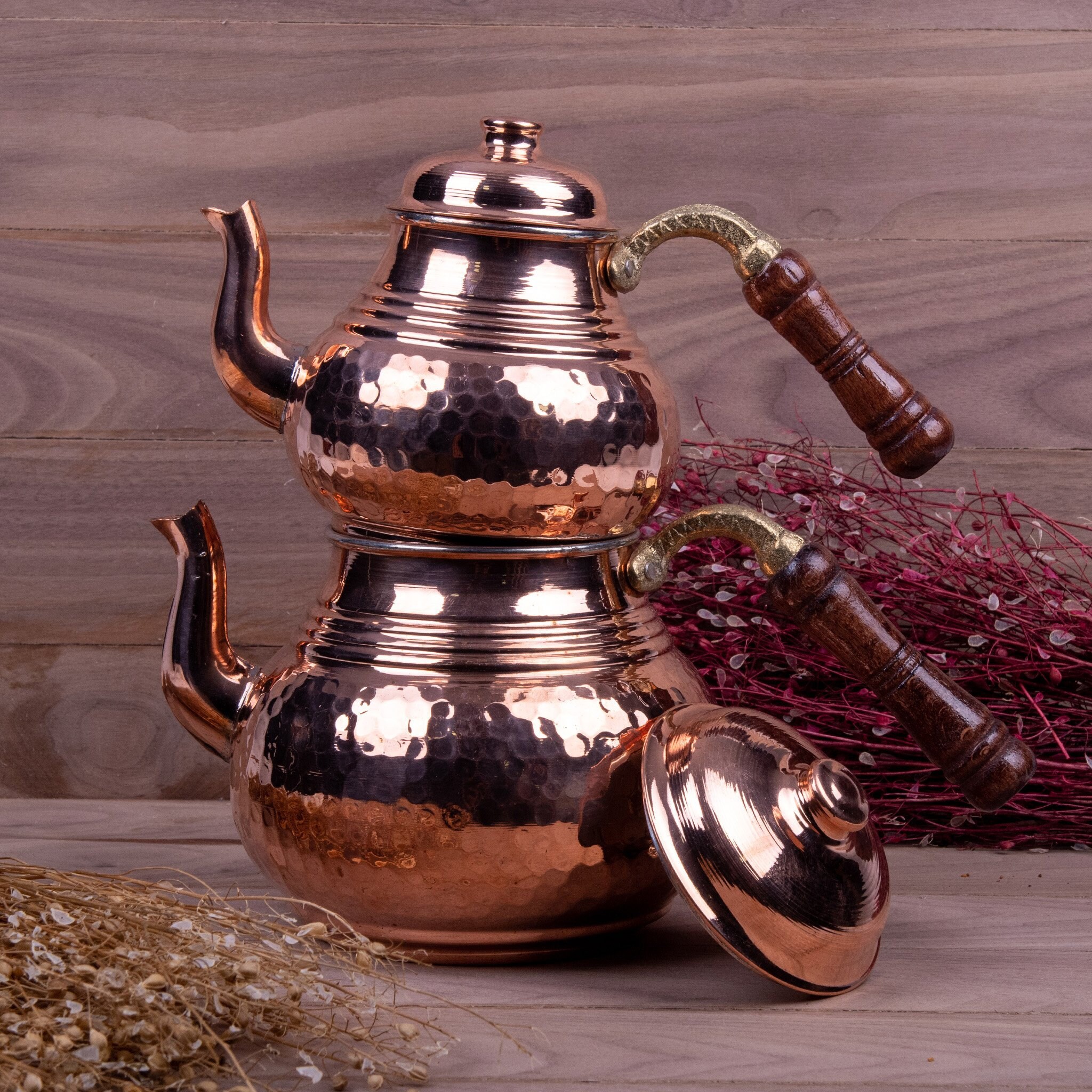 Hammered Copper Turkish Tea Pot Etsy