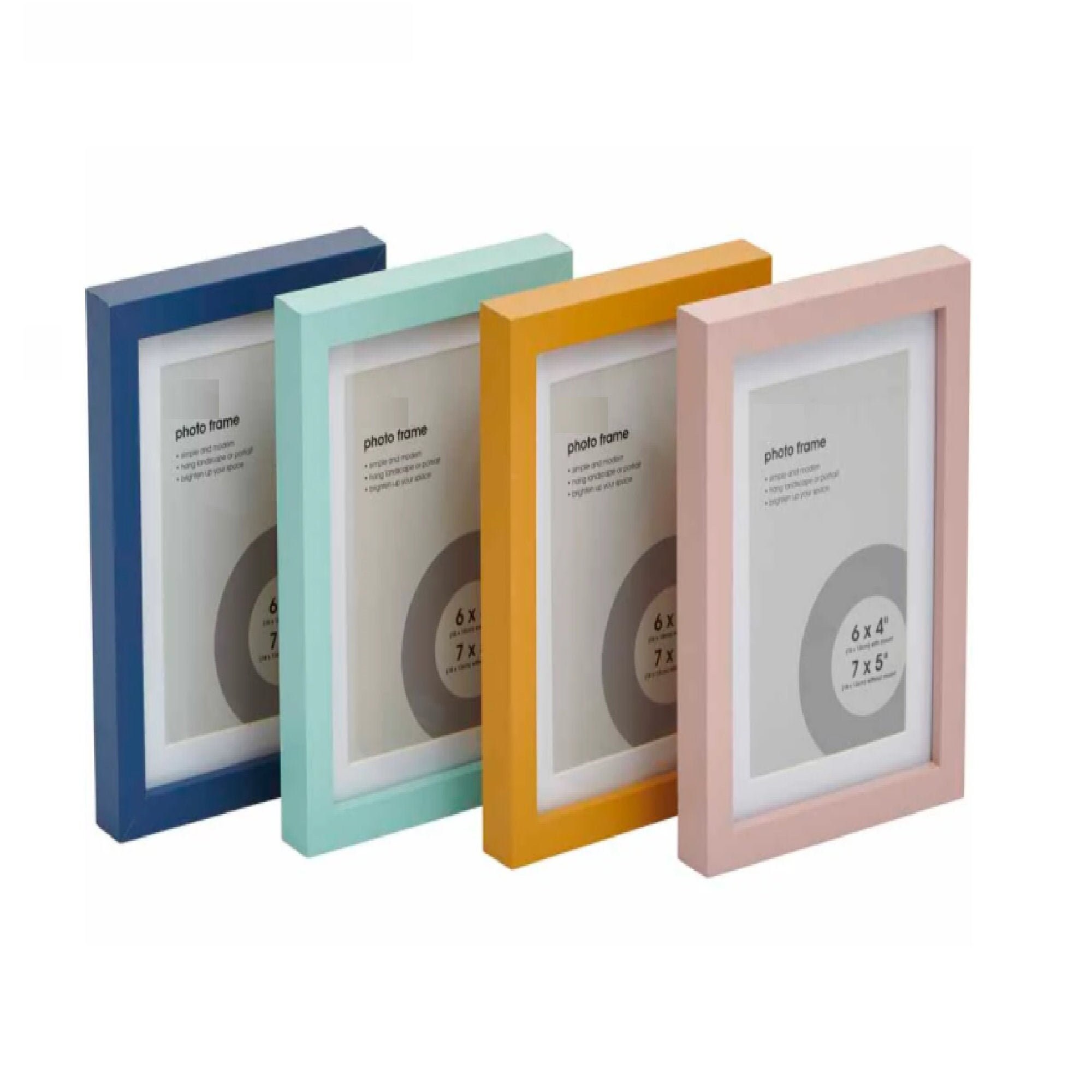 Multi Color Choice Mounted Photo Frames Set Picture Frame Etsy