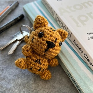Adorable Crocheted Little Amigurumi Tiger - Keychain