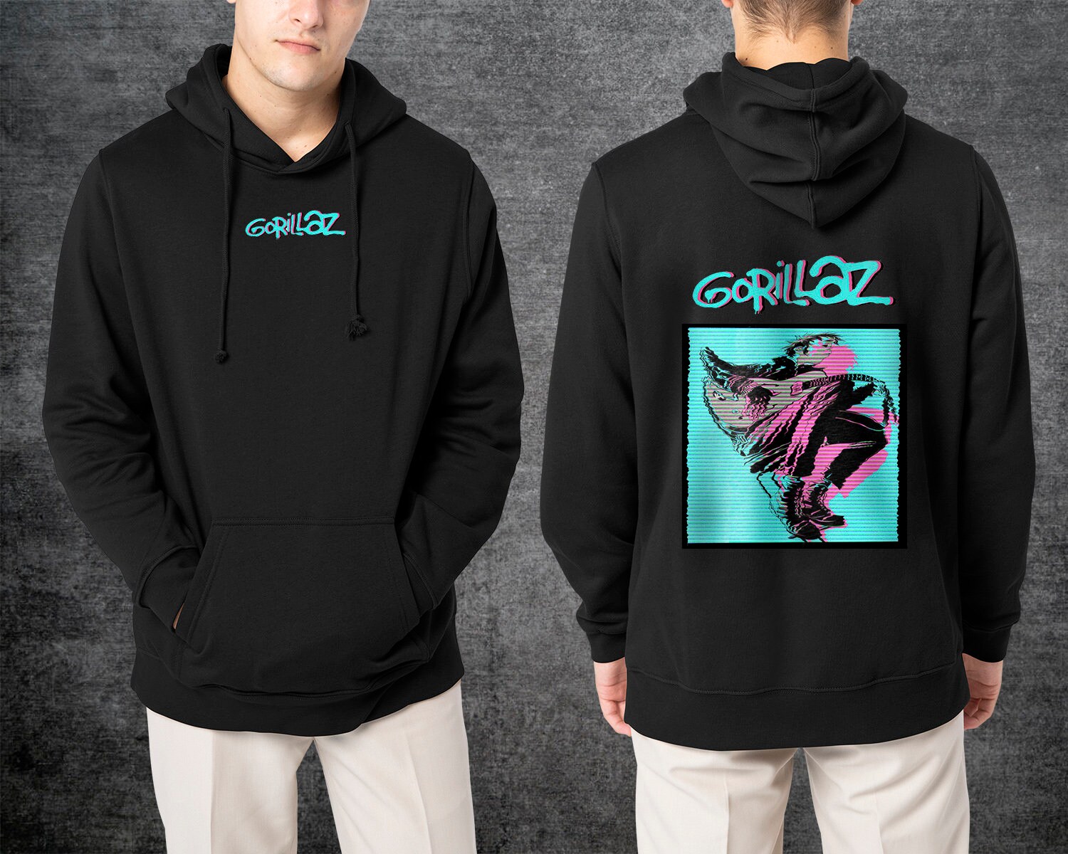 Gorillaz Rockband Hoodie / Doubled Sides Hoodie / Rockband Etsy
