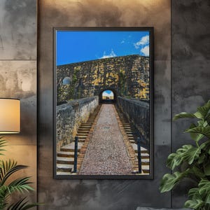 Pasos del Castillo bei El Morro | San Juan Pueror Rico Fort Fotografie & Leinwand Druck – Historische Karibik Wand Kunst (11x14 bis 24x36)