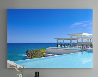Ocean Getaway Photography Print – Dominican Republic Beach Canvas Art