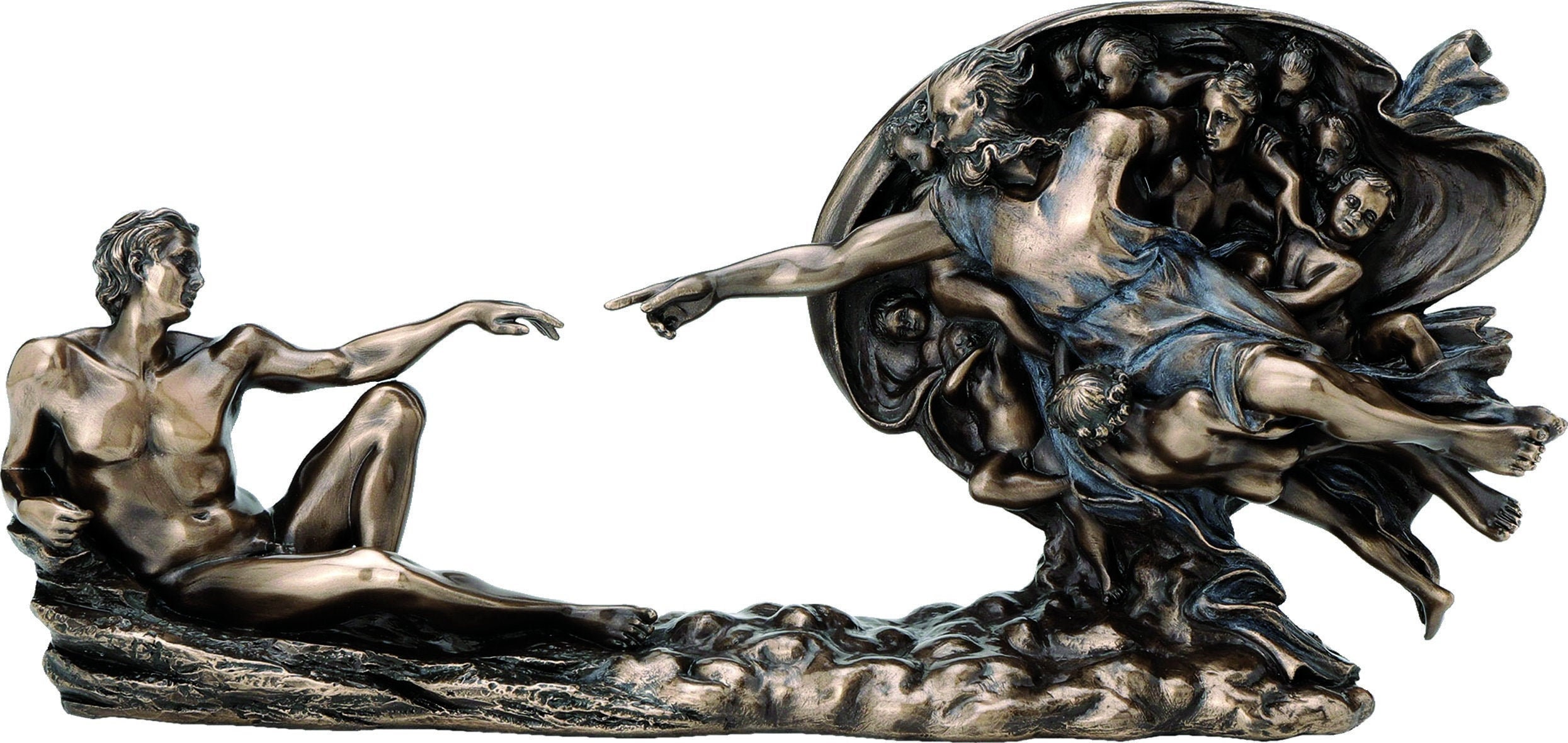 The Creation of Adam statue bronze figurine vintage style Etsy