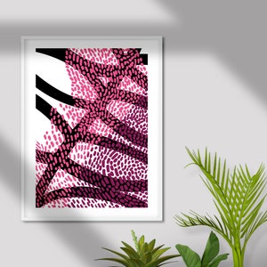 Affiche botanique abstraite, décoration murale minimale, impression d&#39;illustration moderne, oeuvre d&#39;art imprimable, téléchargement immédiat, impression murale TÉLÉCHARGEMENT NUMÉRIQUE
