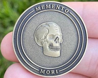 Stoic Challenge Coin: Memento Mori, Amor Fati