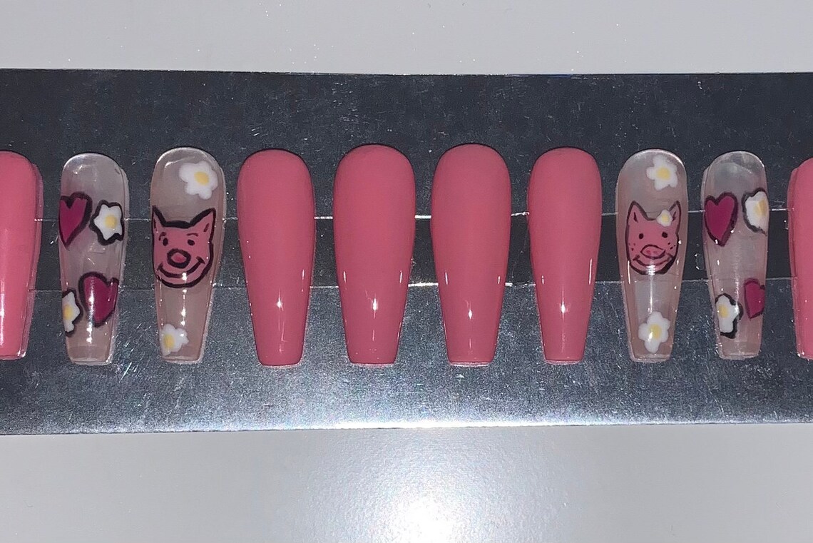 Percy Pig Press On Nails Etsy