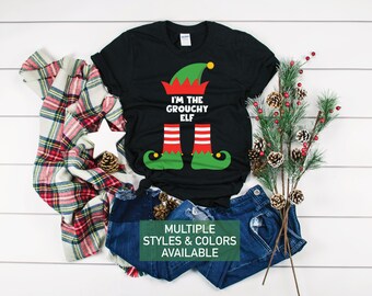 Grouchy Elf Shirt - Christmas Elf Shirt - Christmas Party Tee - Christmas T-Shirt - Elf Christmas Shirt - Elf Shirt Group - Family Christmas