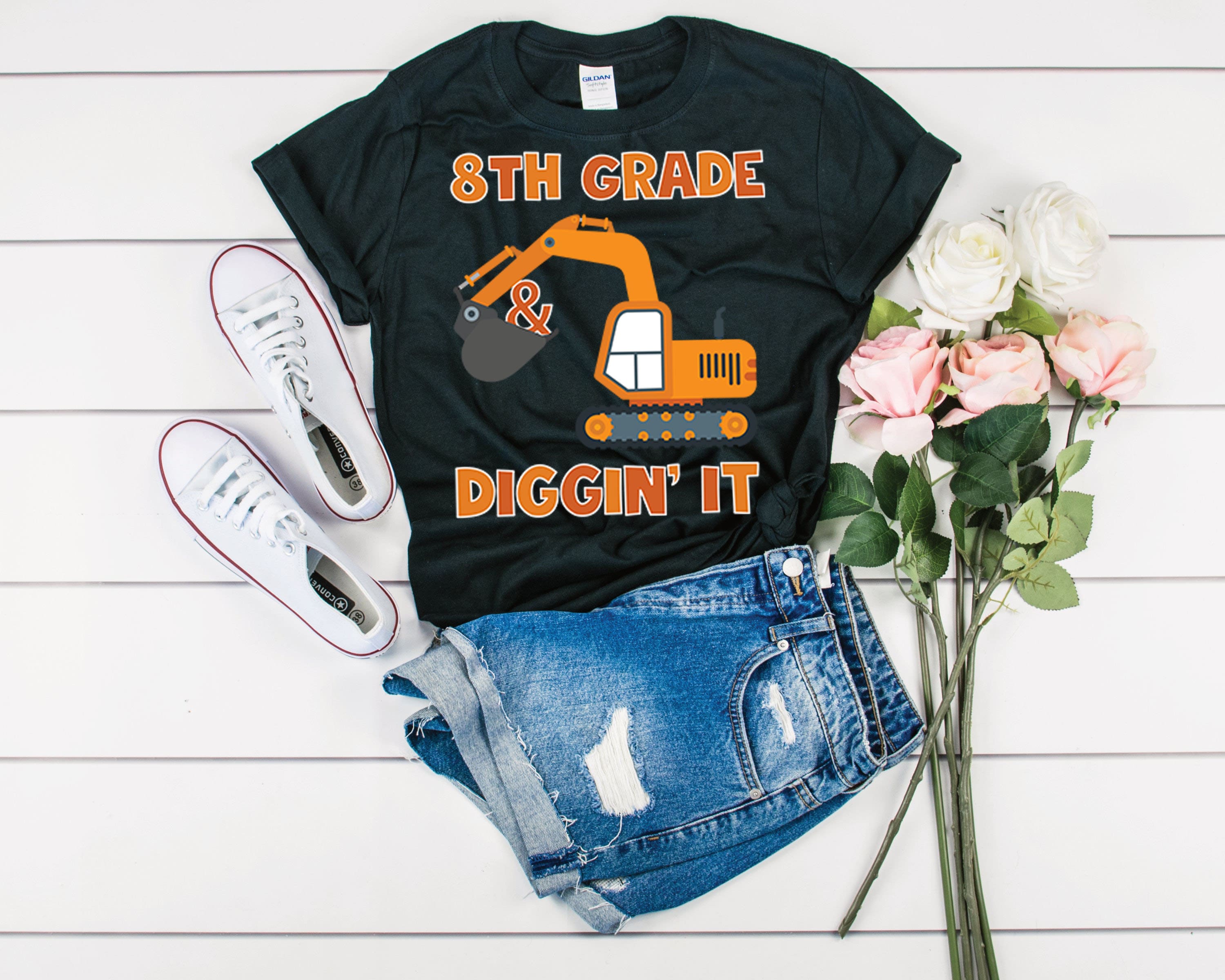8th Grade Diggin It Shirt Eighth Grade Shirt 8th Etsy UK