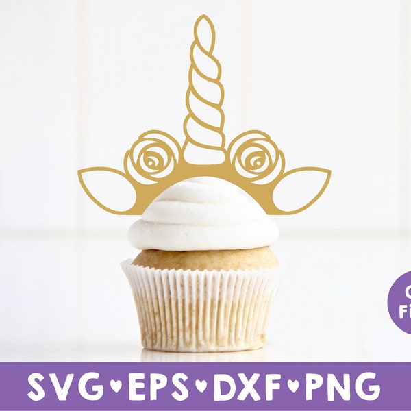 Unicorn Cake topper svg, Cake Topper svg, Birthday svg, Topper svg for cricut and silhouette, Unicorn svg, Birthday Cake svg