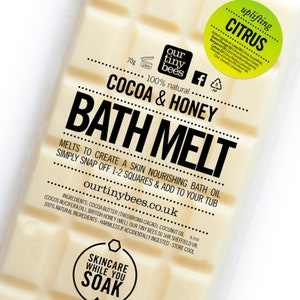 Our Tiny Bees Bath Melt - Cocoa & Honey 100% Natural ingredients