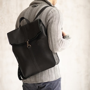 Custom size backpack for men,Leather backpack for men,Valentines leather gift for him,Full gain leather backpack,Work backpack,Backpack men